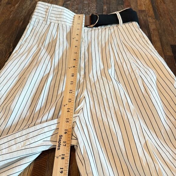 TIBI Cecil Striped Culottes With D-ring Belt - like new - high waist wide leg - Picture 6 of 11